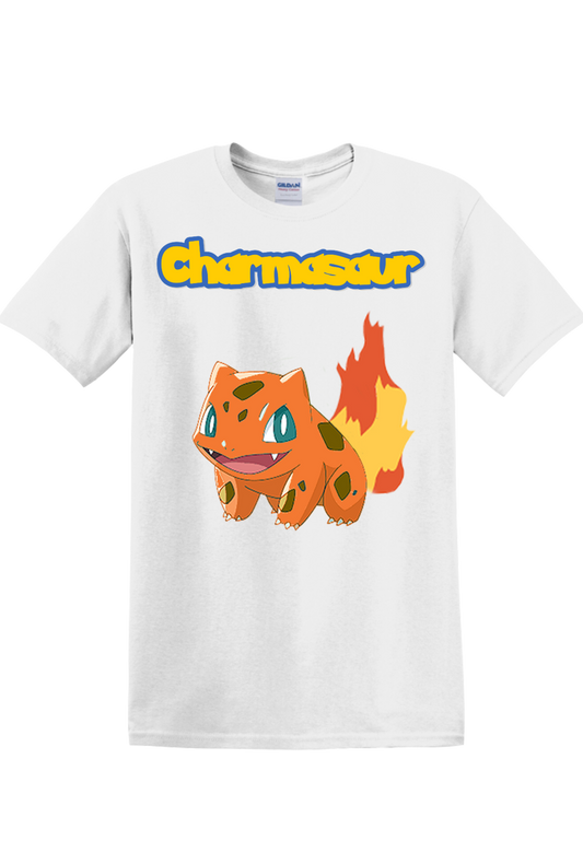 🔥 Charmasaur Fusion Tee – Fan-Created Char + Bulb Shirt